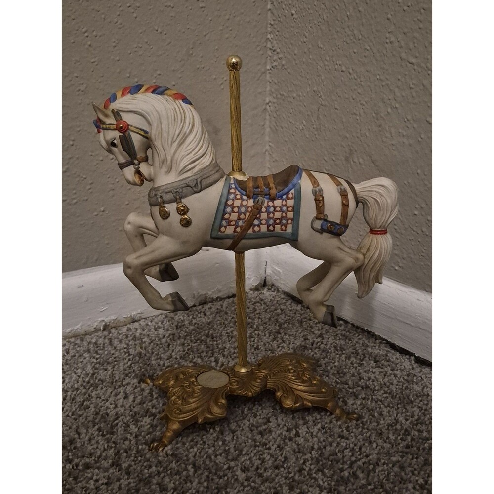 Lefton American Spirit Sage Carousel Horse Porcelain Hand Painted TWH08620 1995 - Picture 2 of 6